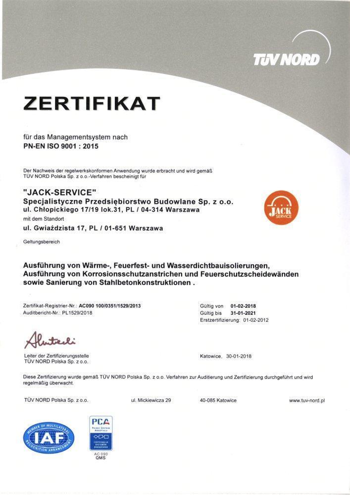  Certyfikat ISO (wer. niemiecka)