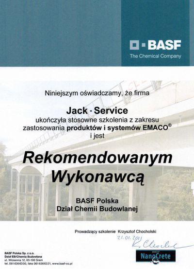 Rekomendacja BASF (systemy Emaco)